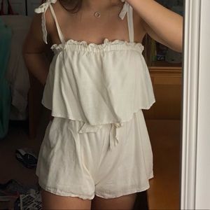 princess polly white tie romper